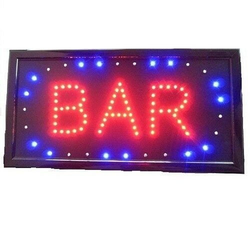 Bright LED Illuminated Neon Light Animated Motion w/ ON/OFF OPEN Business Sign 